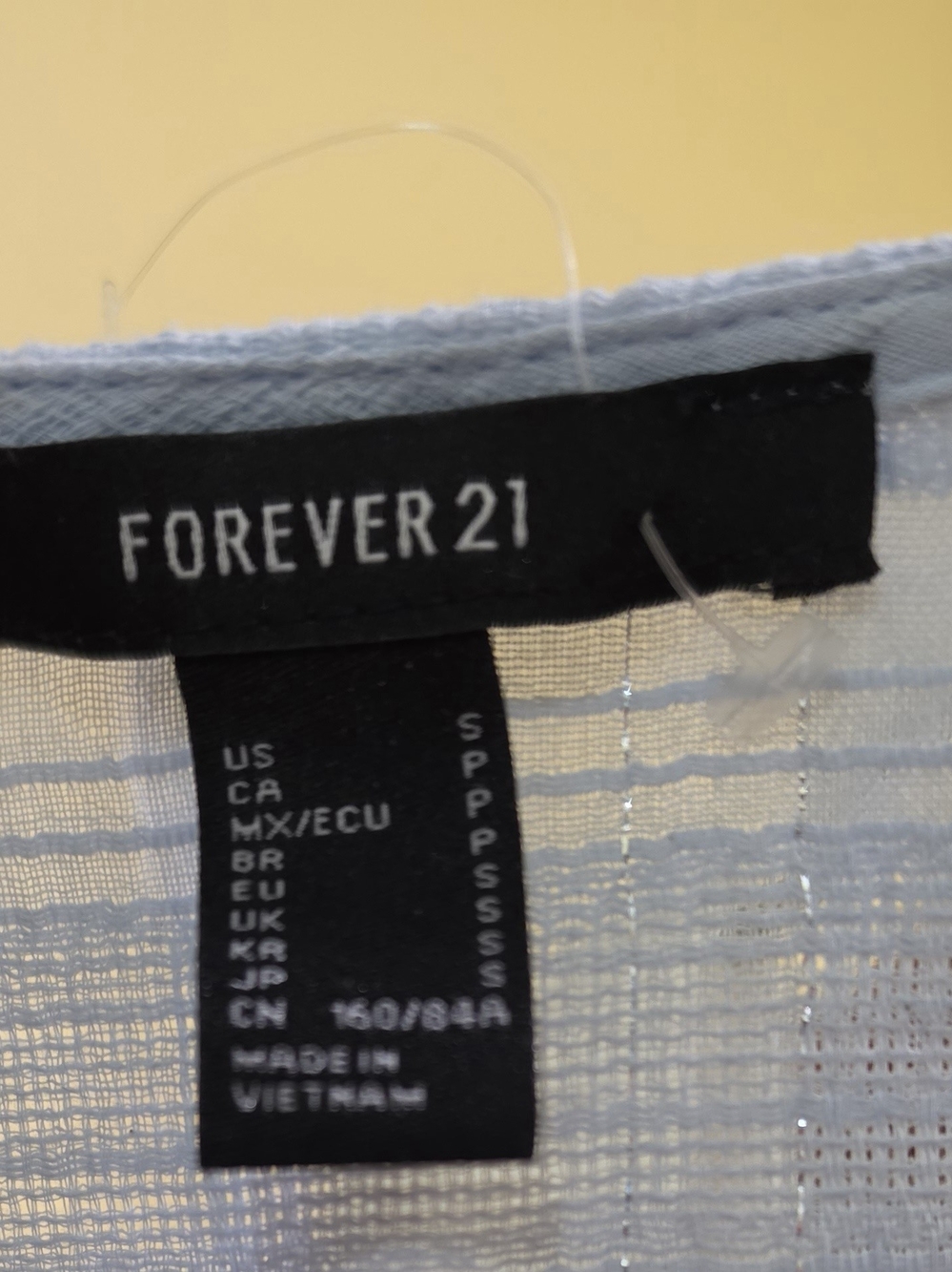 Forever 21 Light Blue V-Neck Peplum Blouse - Picture 3 of 3